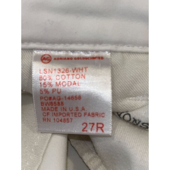 AG Adriano Goldschmied White Cargo Pants Size 27 Skinny Straight Womens - Picture 7 of 7